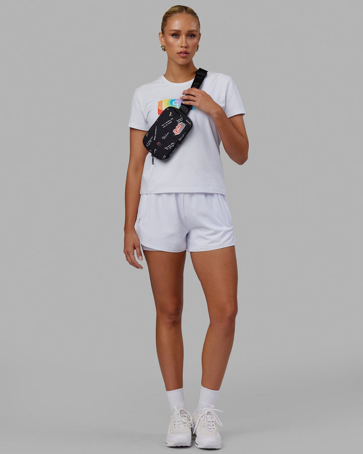 Woman wearing Together Tee - Pride-White