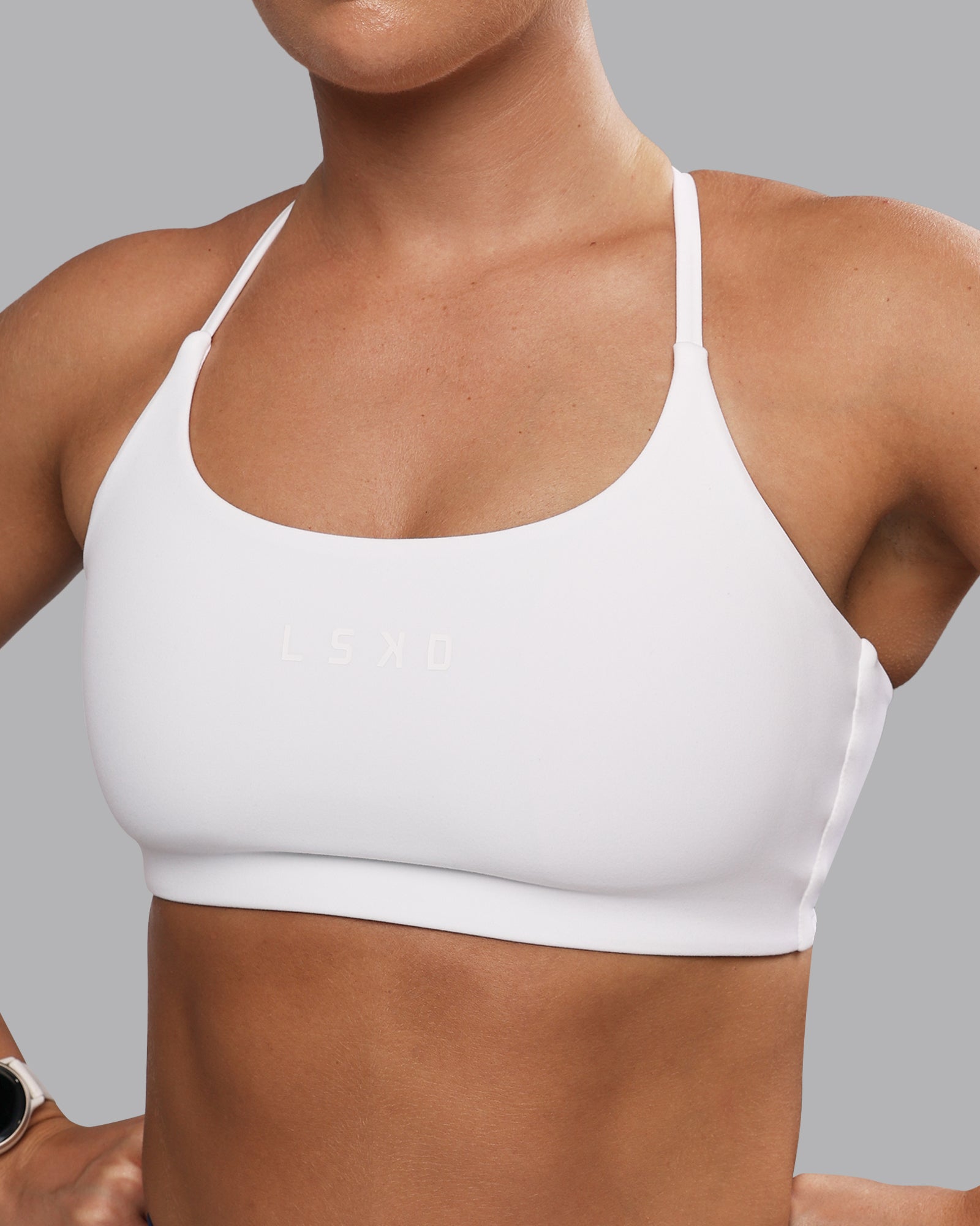 Twist Sports Bra - White | LSKD