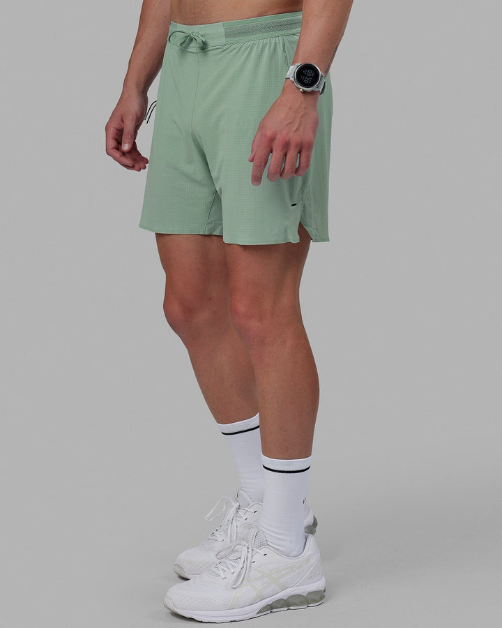 Man wearing UltraAir 6" Lined Performance Short - Iceberg Green