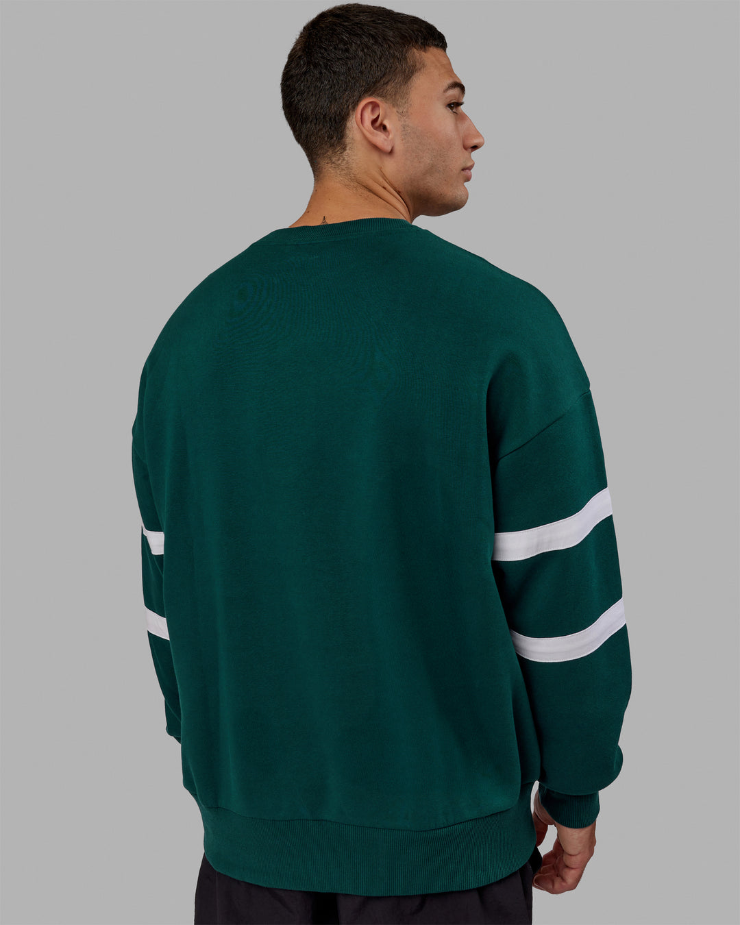 Collateral Sweater Oversize - Dark Moss-White