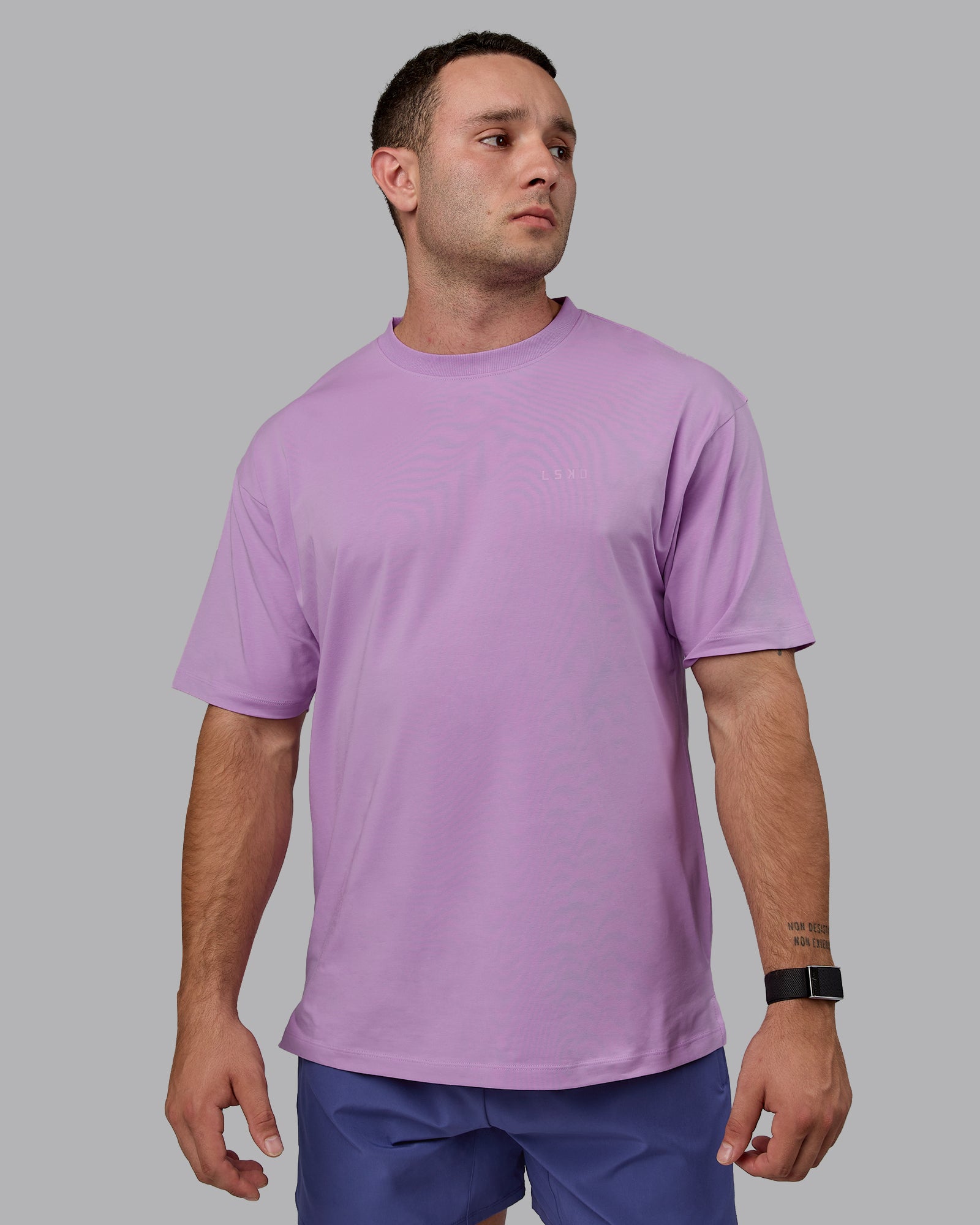 Unisex Deluxe PimaFLX Tee Oversize - Light Violet | LSKD