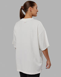 Woman wearing Unisex Enjoy The Journey Heavyweight Tee Oversize - Off White-Multi