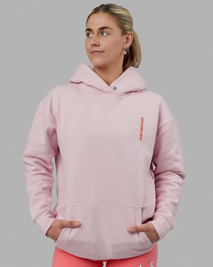 Unisex Good Times Global Heavyweight Hoodie Oversize - Marshmallow-Orange