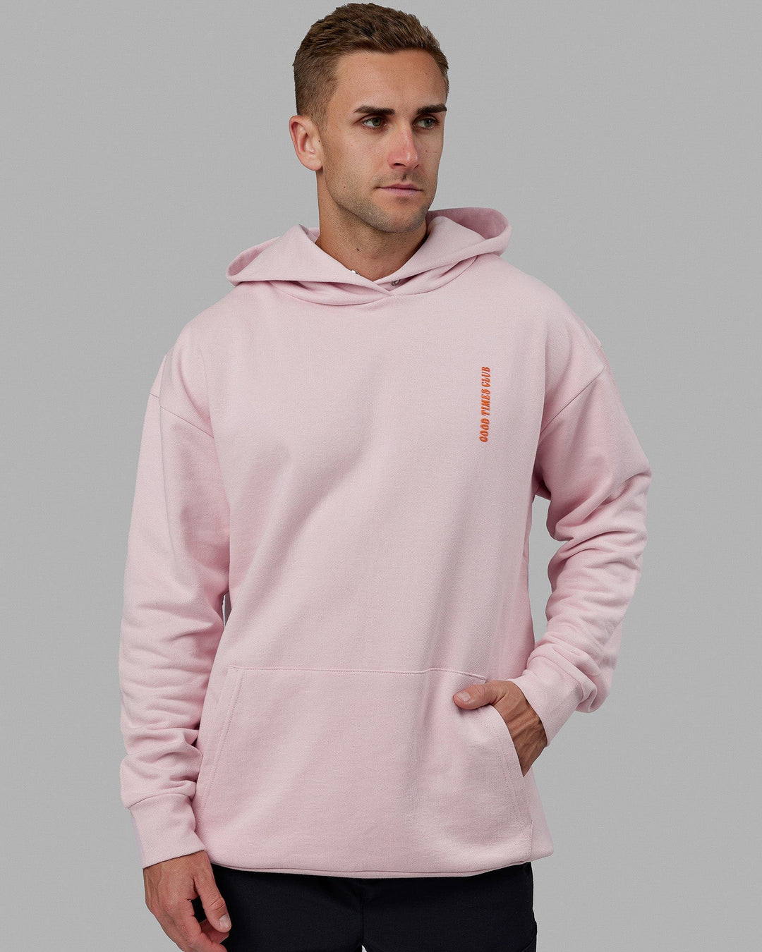 Unisex Good Times Global Heavyweight Hoodie Oversize - Marshmallow-Orange