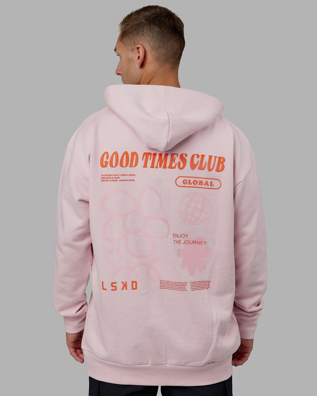 Unisex Good Times Global Heavyweight Hoodie Oversize - Marshmallow-Orange