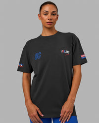 Women Wearing Redline FLXCotton Tee Oversize - Phantom-White