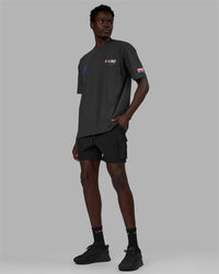 Man Wearing Redline FLXCotton Tee Oversize - Phantom-White