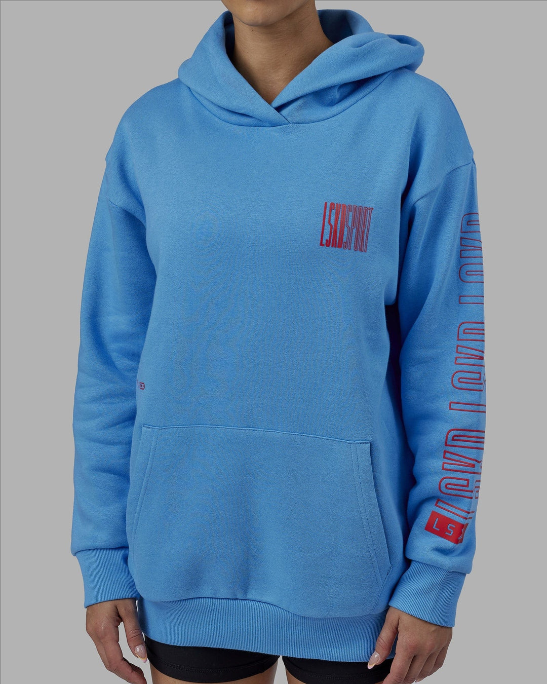 Unisex Stretch It Hoodie Oversize - Azure Blue