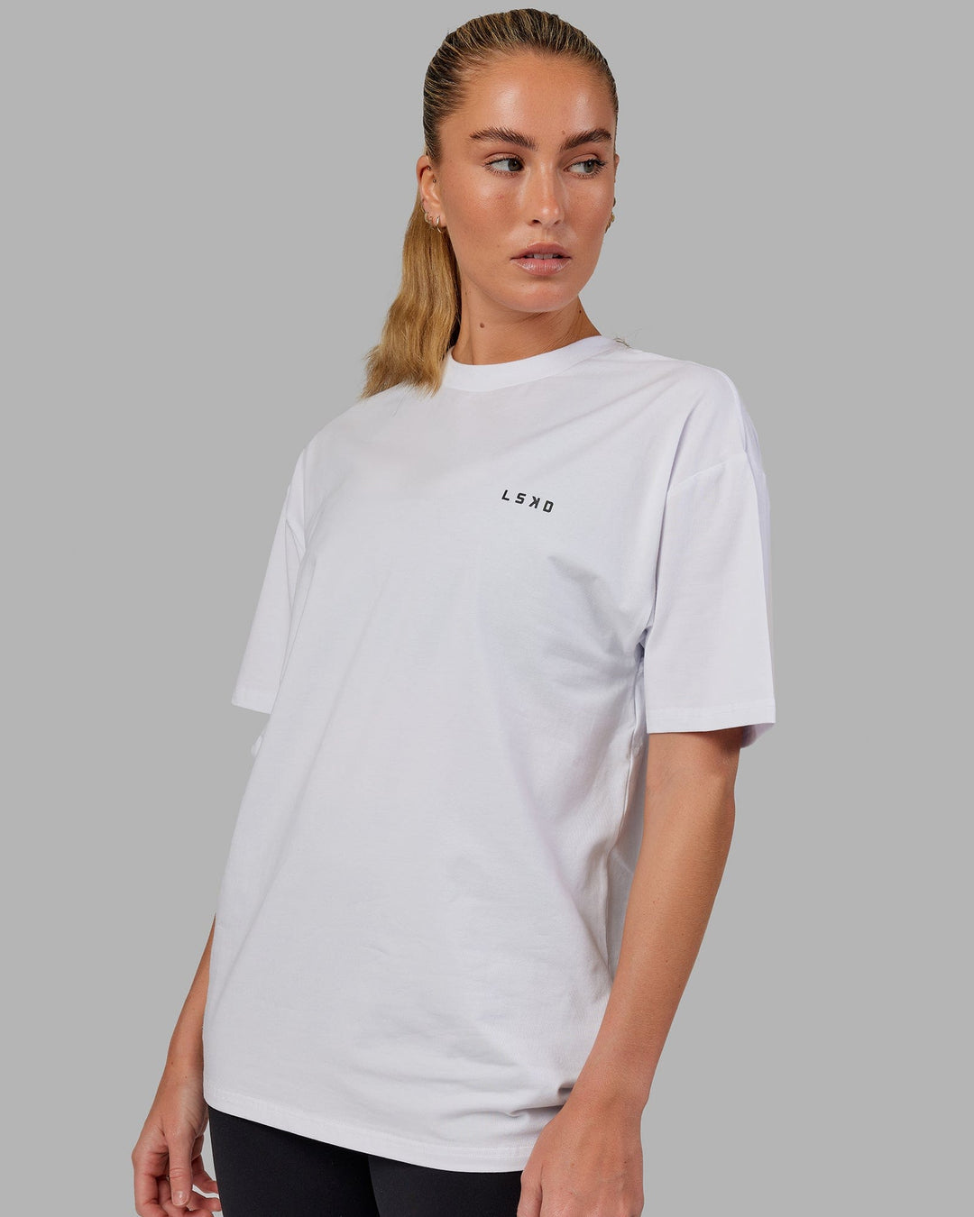 Unisex VS5 FLXCotton Tee Oversize - White-Black