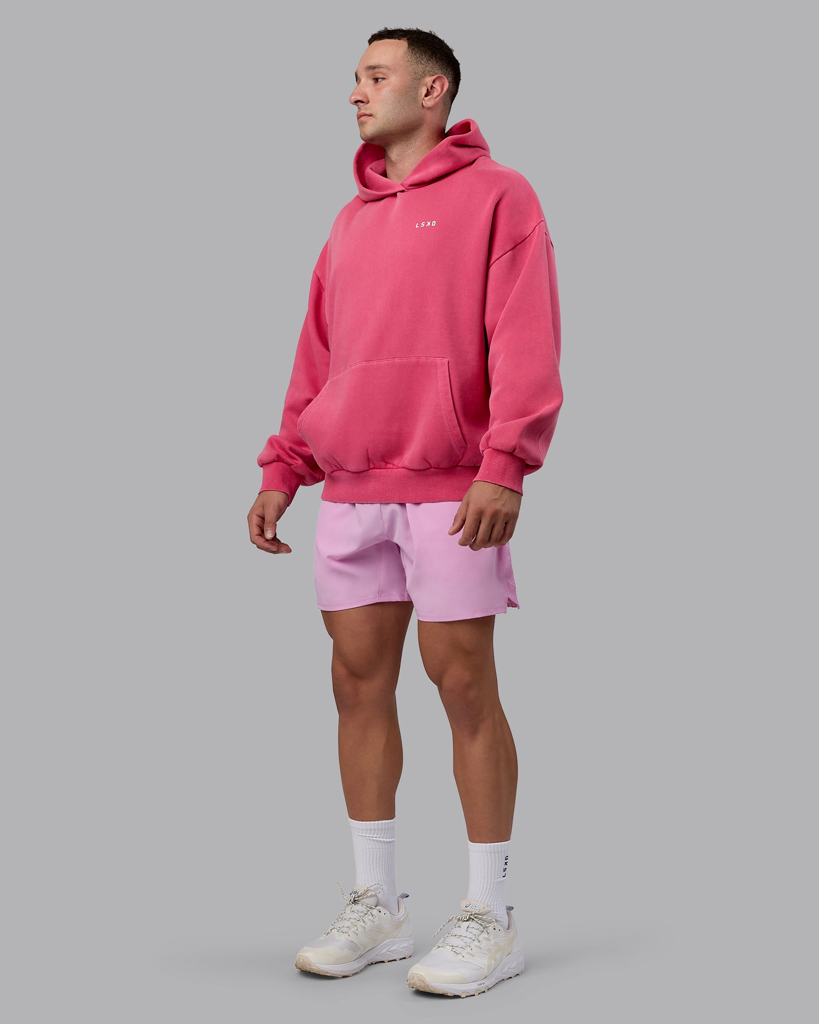 Pastel red hoodie online
