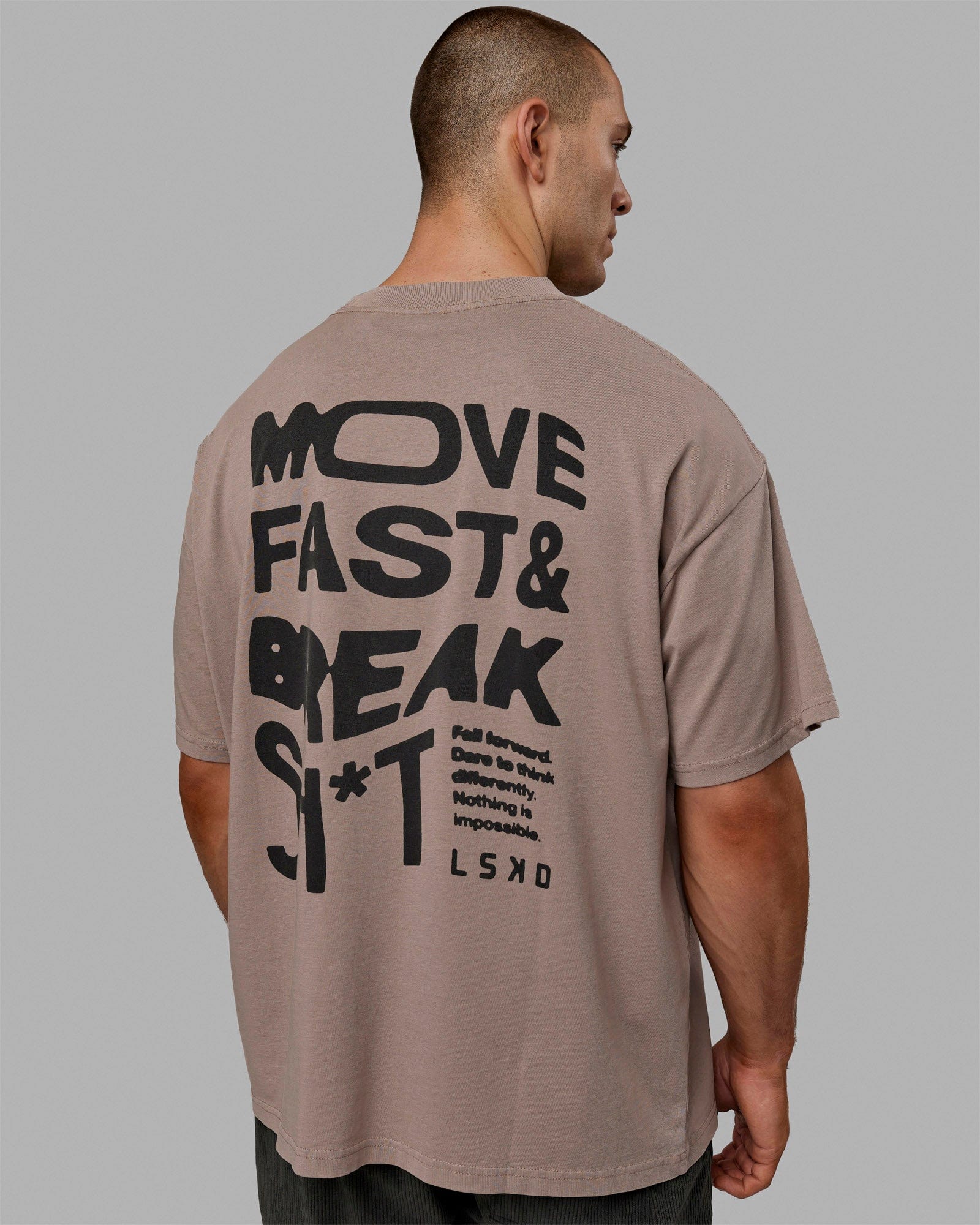 Fast Forward Tee in Washed Black Fast Forward Tee in Washed Black