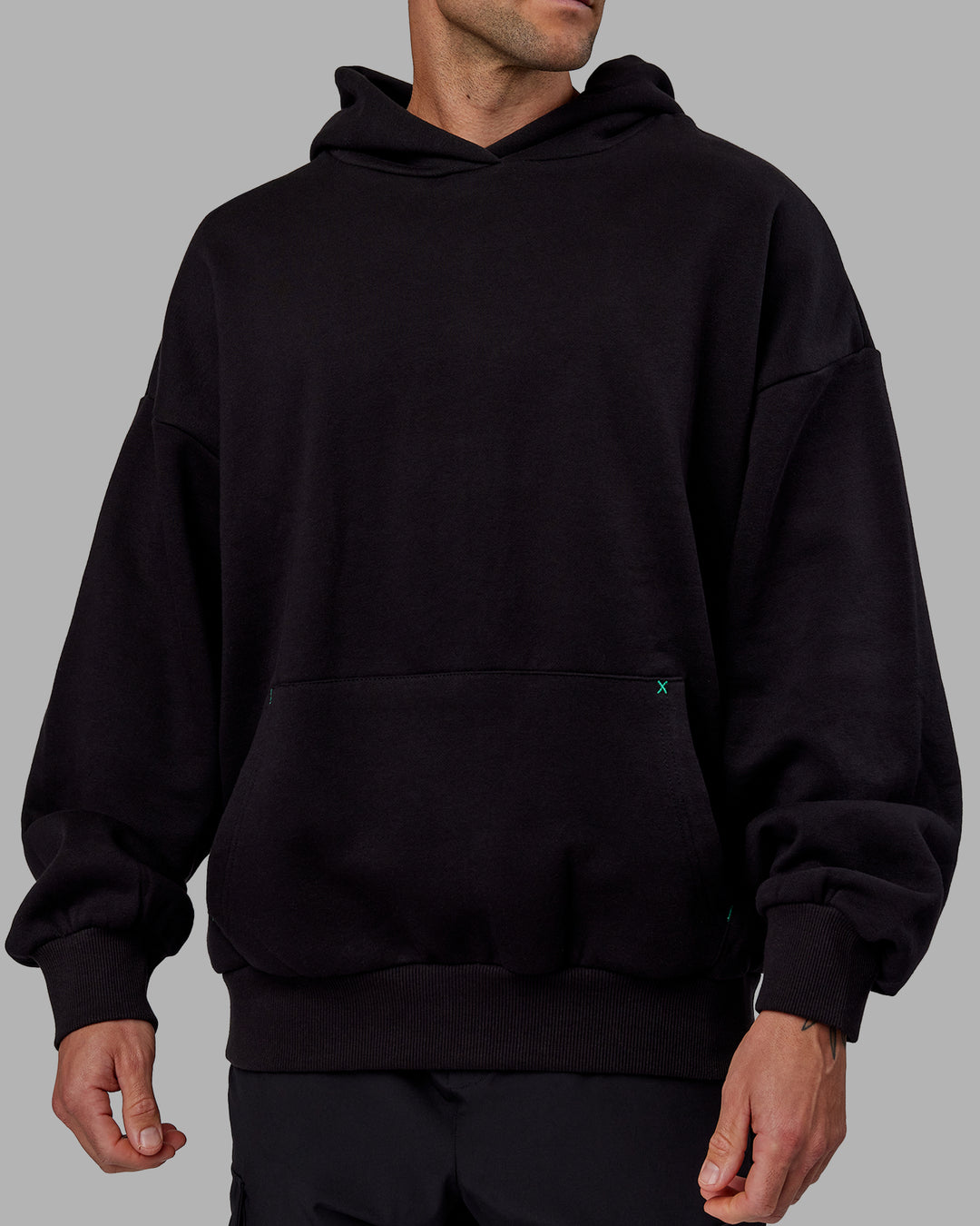 Unisex We Rise Hoodie Oversize - Black-Impact Green | LSKD