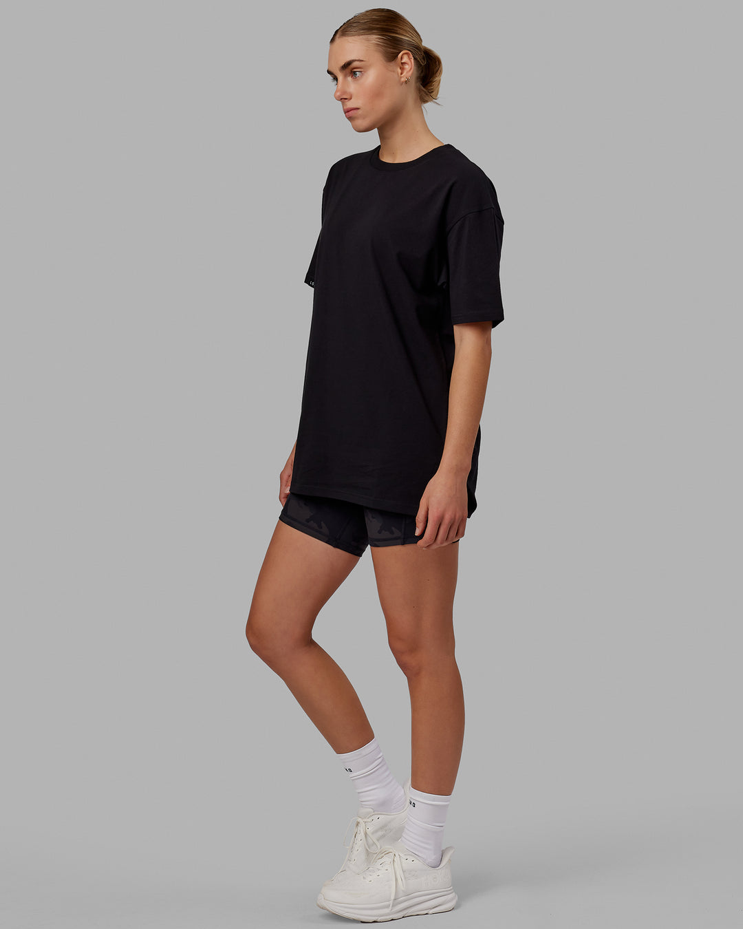 Woman wearing Unisex You Got This FLXCotton Oversize Tee - Black-Pink