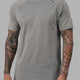 Man wearing Perform VapourFLX Tee - Lt Grey Marl