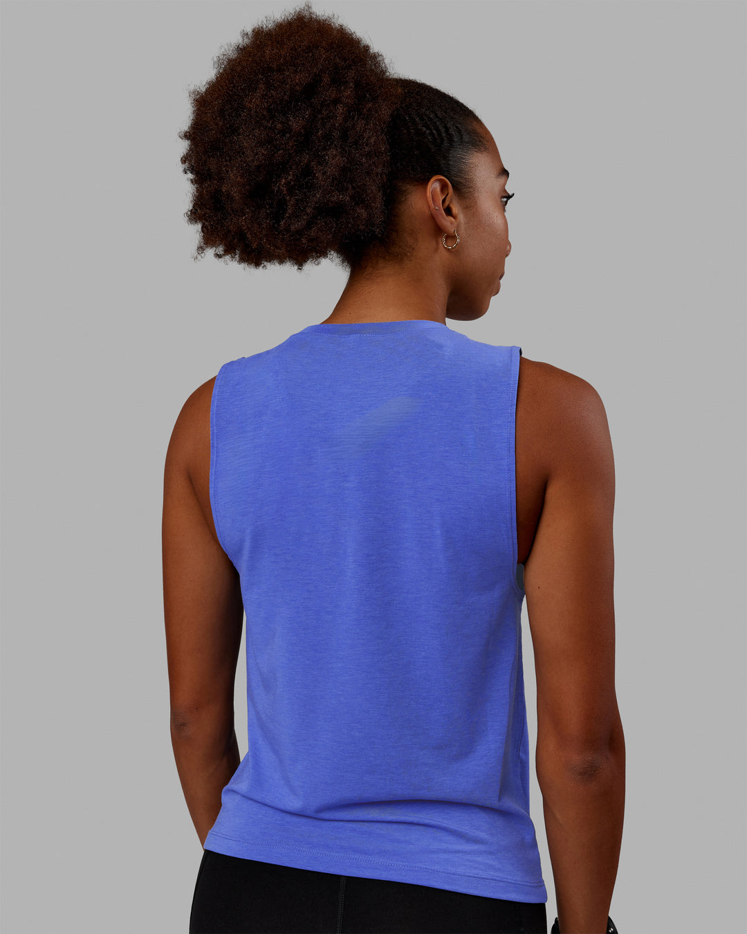 Woman wearing Vital 1% Better Training Tank - Power Cobalt-White