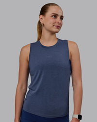 Woman wearing Vital Training Tank - Midnight Blue