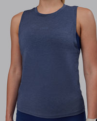 Woman wearing Vital Training Tank - Midnight Blue