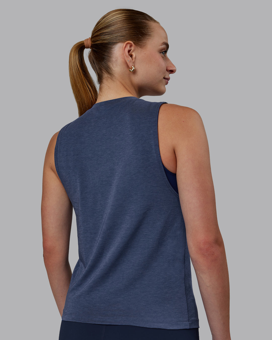 Woman wearing Vital Training Tank - Midnight Blue