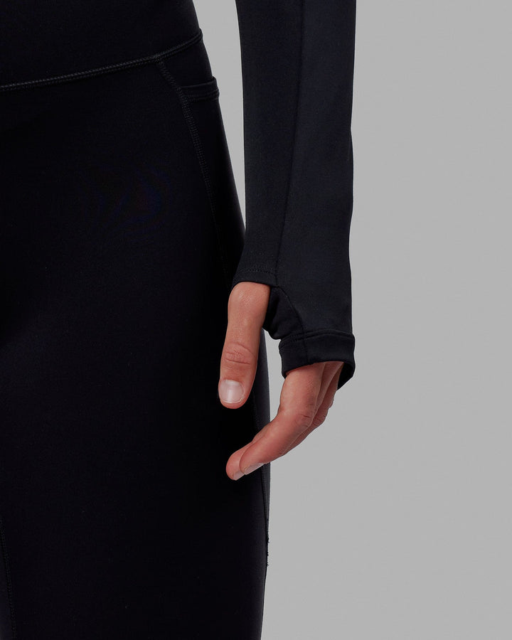 Woman wearing Warm Up LS Bolero - Black