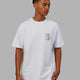 Man wearing Wavy Heavyweight Oversize Tee - White