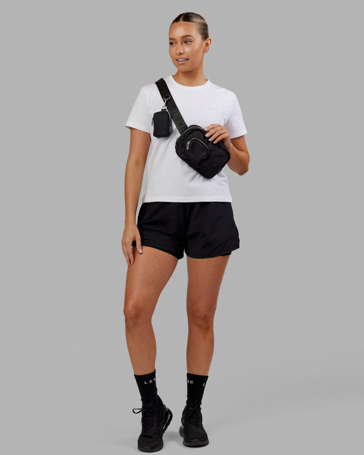 Woman wearing Deluxe PimaFLX Tee - White