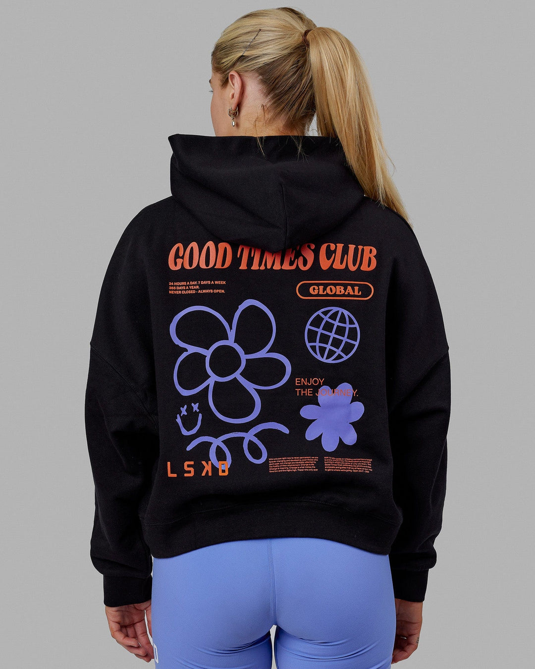 Good Times Global Heavyweight Hoodie - Black-Purple