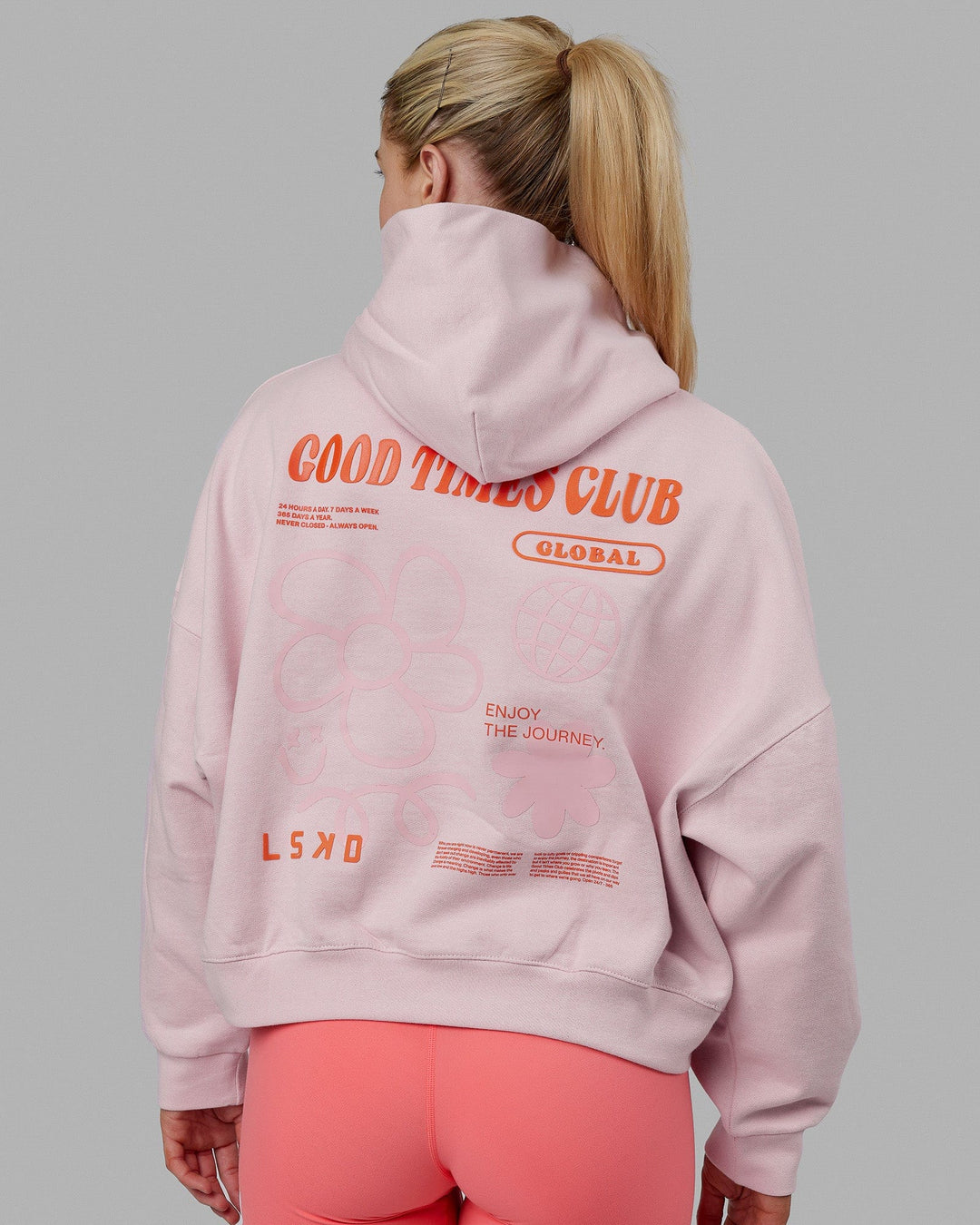 Good Times Global Heavyweight Hoodie - Marshmallow-Orange