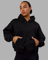 Woman wearing Love The Run Hoodie - Black