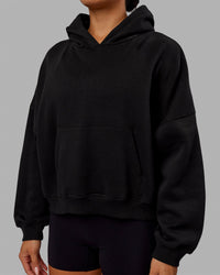 Woman wearing Love The Run Hoodie - Black