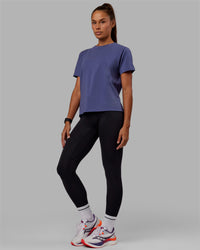 Woman wearing Love The Run FLXCotton Tee - Future Dusk-Galactic Lilac