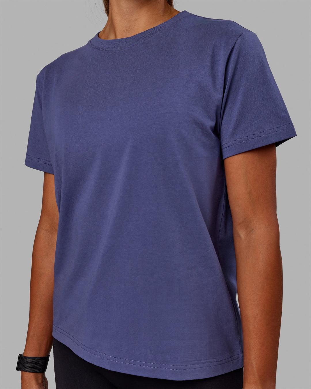 Woman wearing Love The Run FLXCotton Tee - Future Dusk-Galactic Lilac
