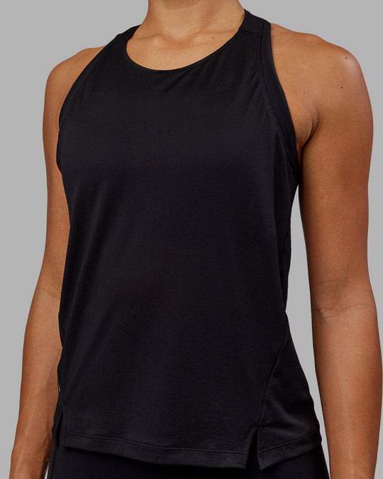 Womens Pace Running Tank - Black | LSKD