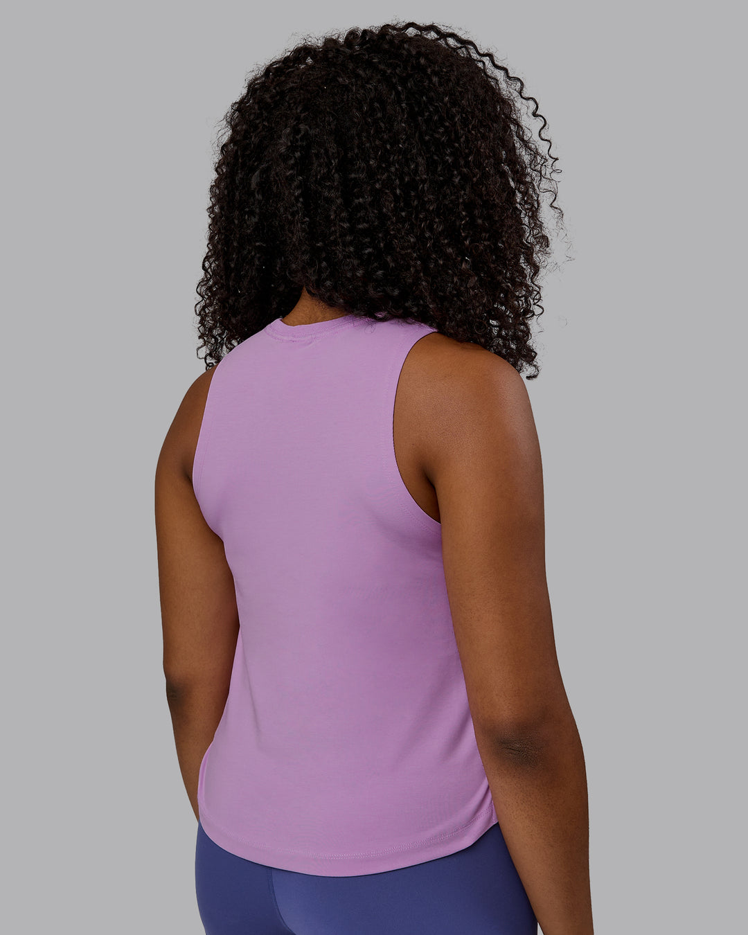 Woman wearing Deluxe PimaFLX Tank - Light Violet