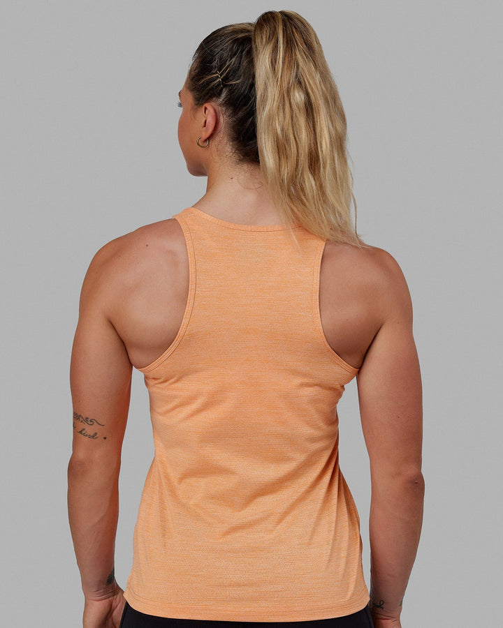 Woman wearing Perform VapourFLX Tank - Tangerine Marl