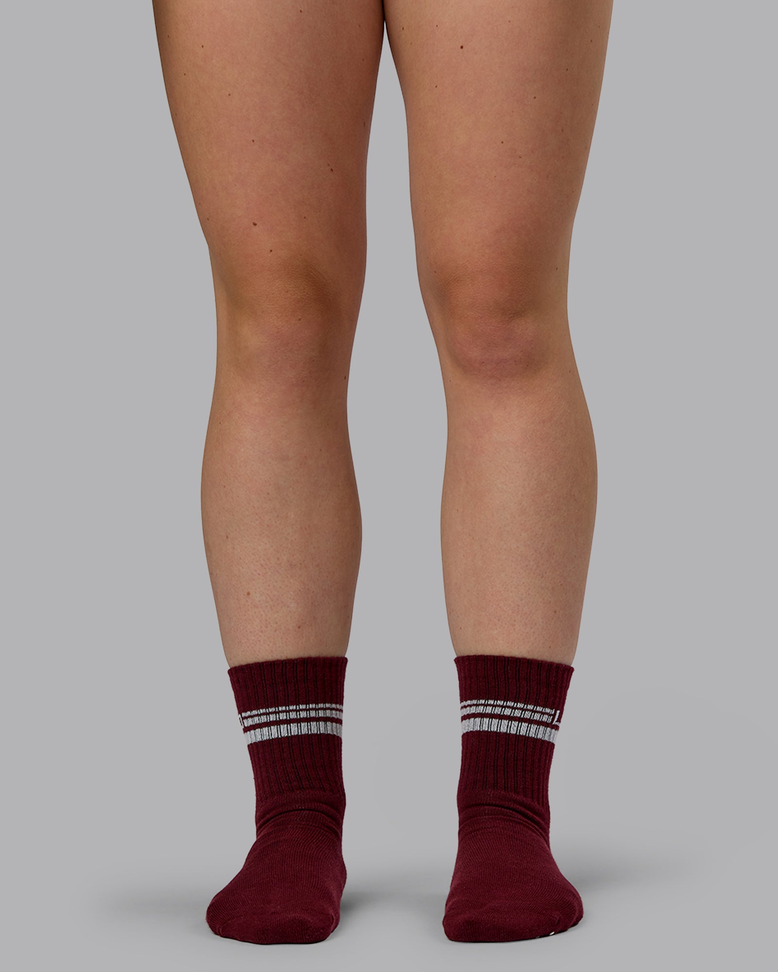 Movement Pilates Grip Sock - Cherry Lacquer Off-White