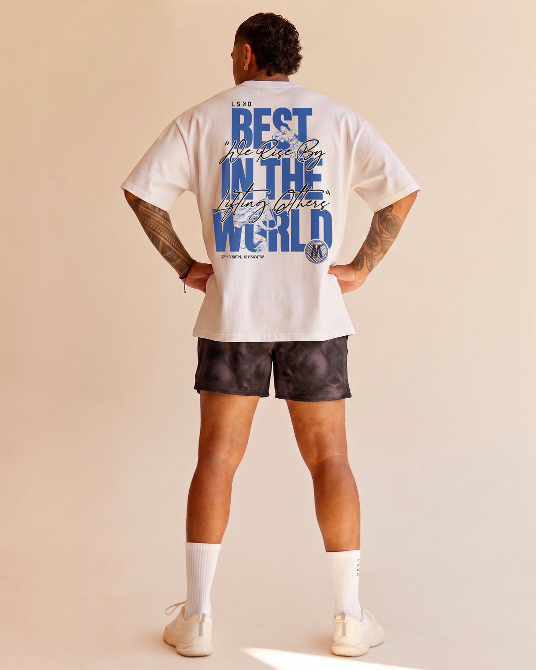 LSKD x Mr.MrSiva ZeroCrease Oversized Tee - White
