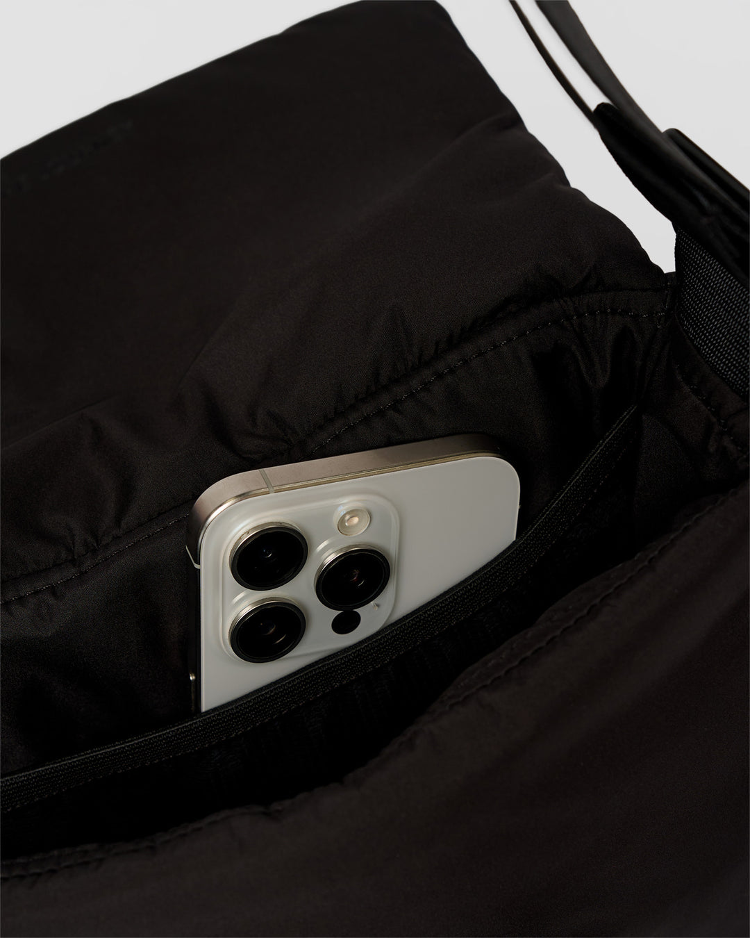Puffer Crossbody Bag - Black