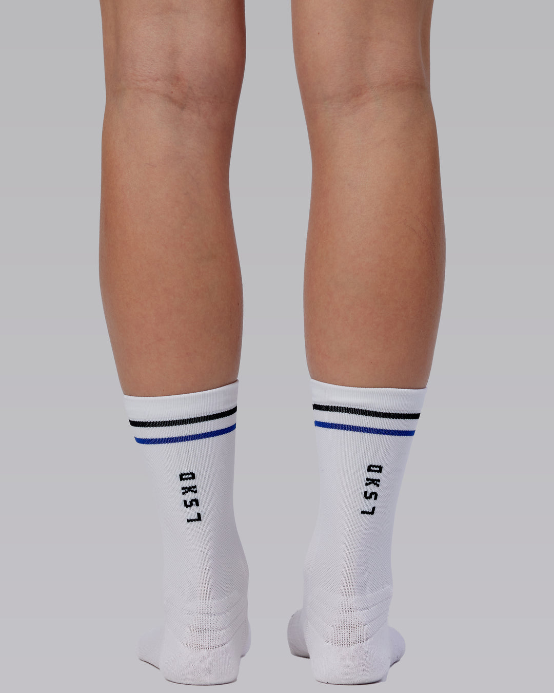 Pursuit Fast Performance Crew Sock - White-Black-Blue