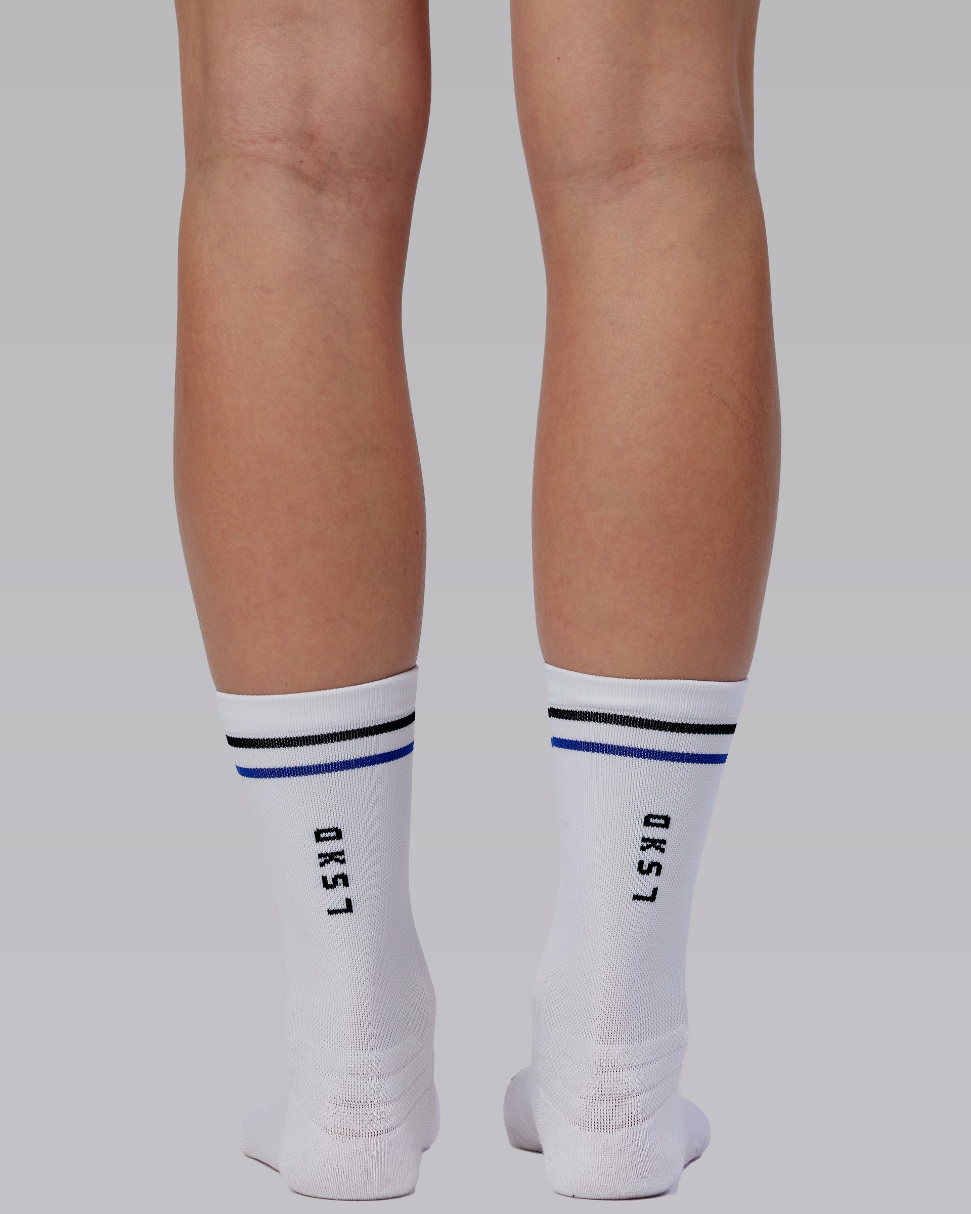 Pursuit Fast Performance Crew Sock - White-Black-Blue