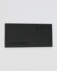 Rally Quarter Socks 3 Pack Box - White-Black-Marshmallow