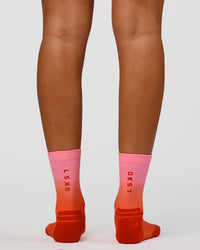Run Performance Quarter Socks - Pink Ombre