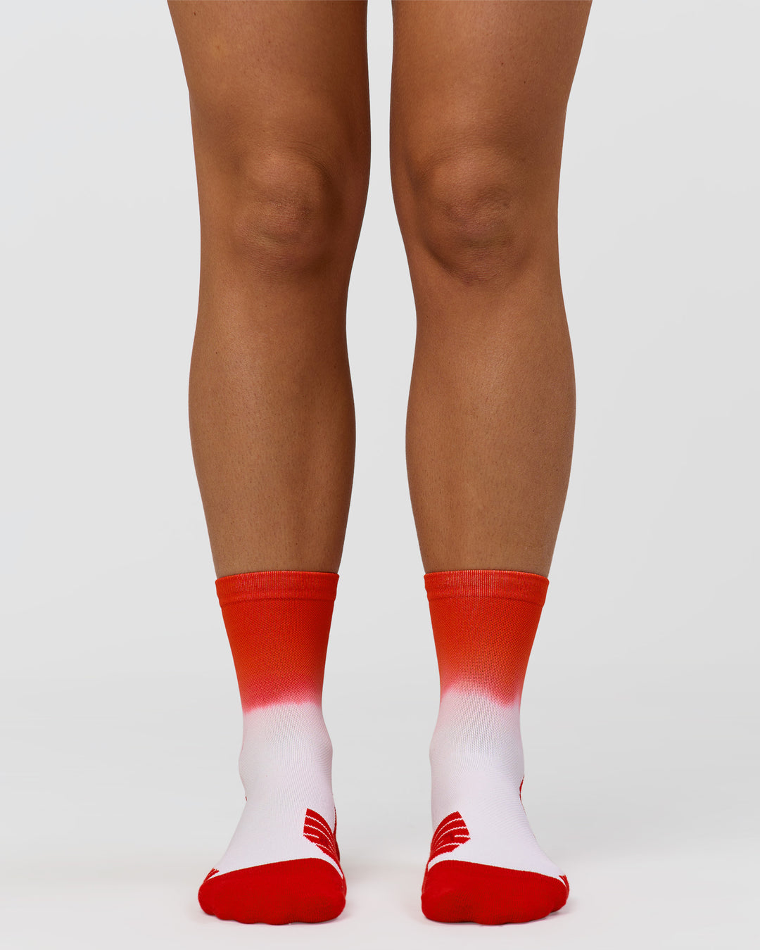 Run Performance Quarter Socks - White-Flame Ombre