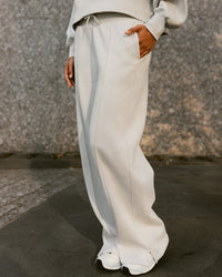 Woman wearing MVP Wide Leg Track Pant - Digital Mist| Model:Tomi | Size:S