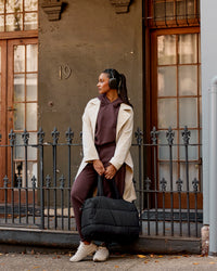 Woman wearing On the Move Trench Coat - Shale Beige | Model:Rosie | Size:S