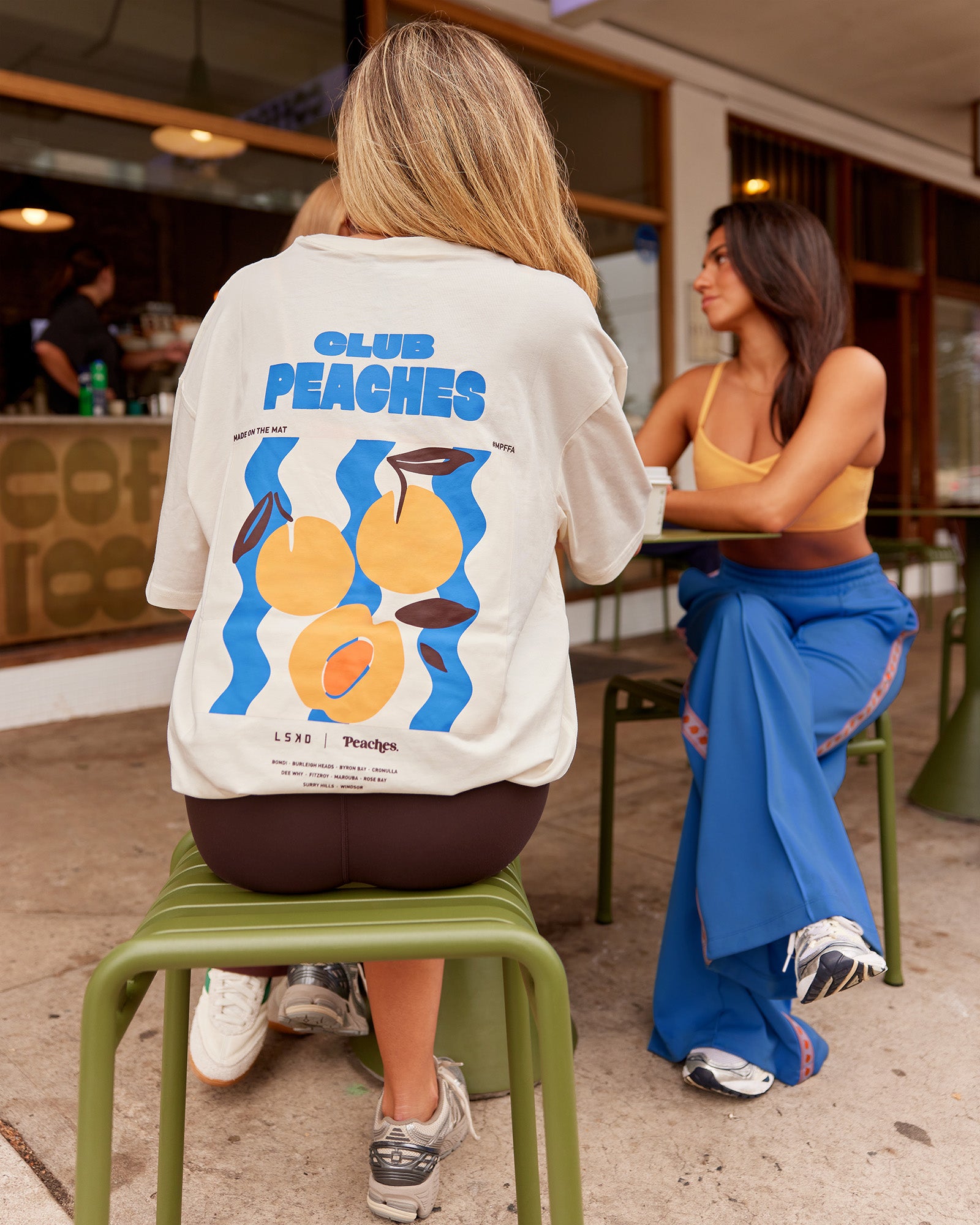 Peaches x LSKD Collection FLXCotton Oversize Tee - Off White | LSKD