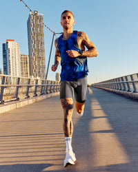 Man wearing Pursuit Training Tank - Fade Print | Model:Tommy | Size:S