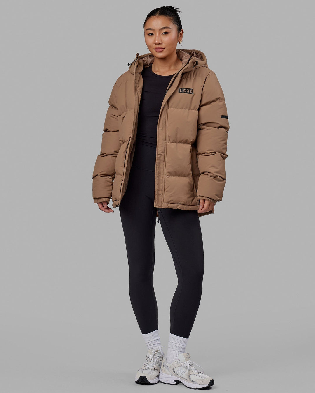 Woman wearing Roasted Puffer Jacket 23 - Raw Umber