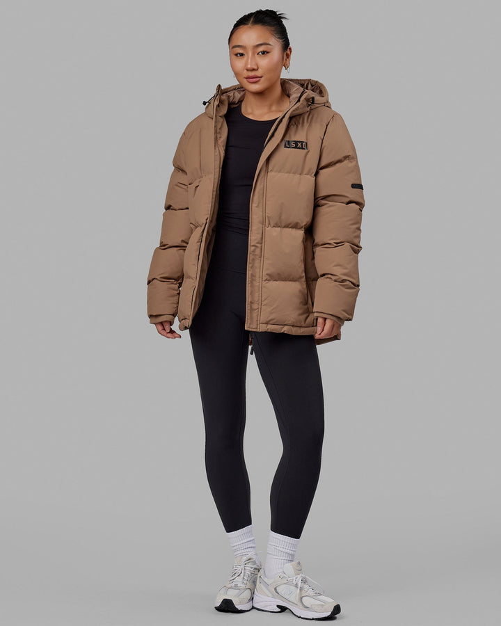 Woman wearing Roasted Puffer Jacket 23 - Raw Umber