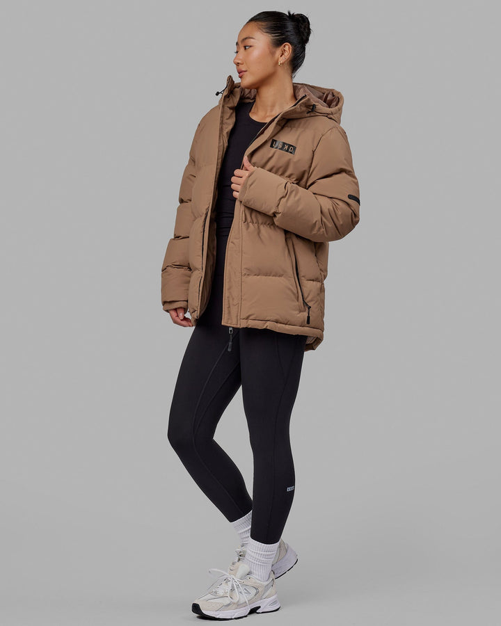 Woman wearing Roasted Puffer Jacket 23 - Raw Umber