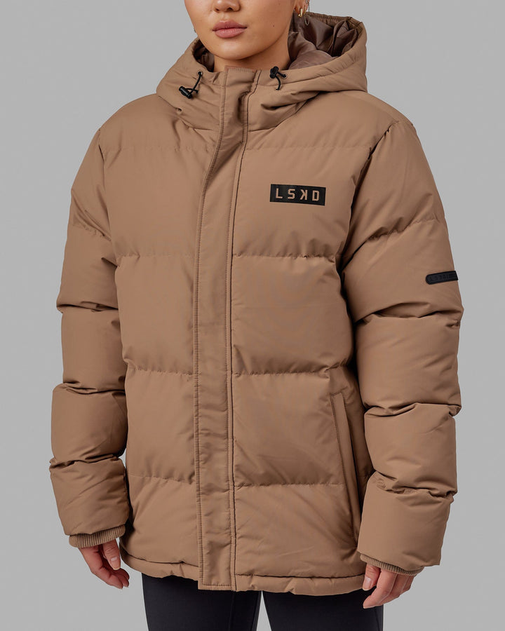 Woman wearing Roasted Puffer Jacket 23 - Raw Umber